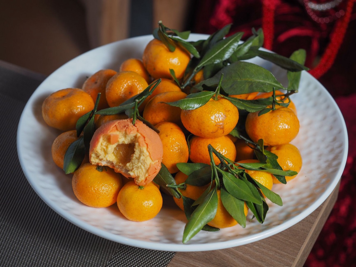 Delicious Jeju Hallabong citrus dessert on a plate