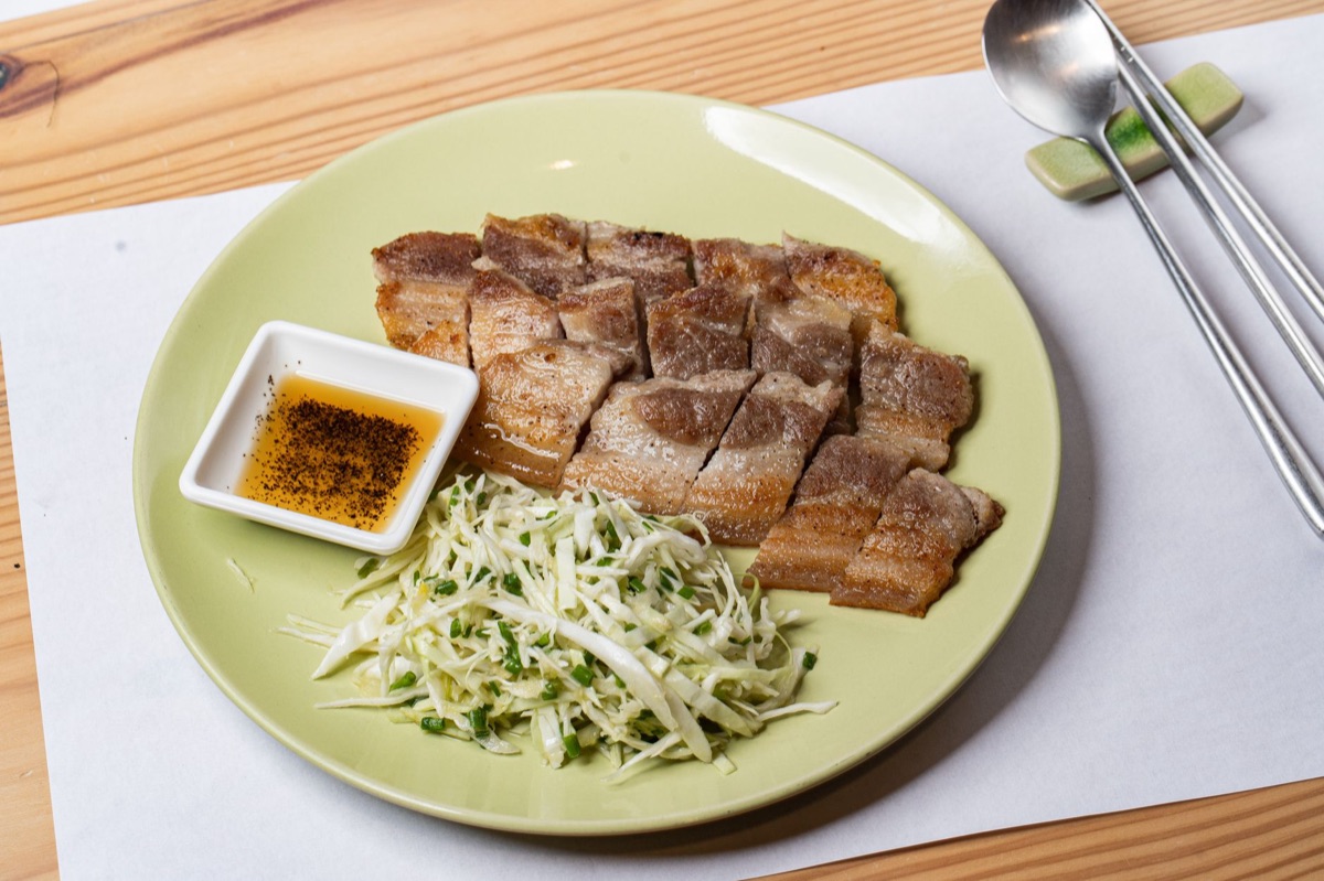 Carne de porco preto premium grelhada estilo coreano