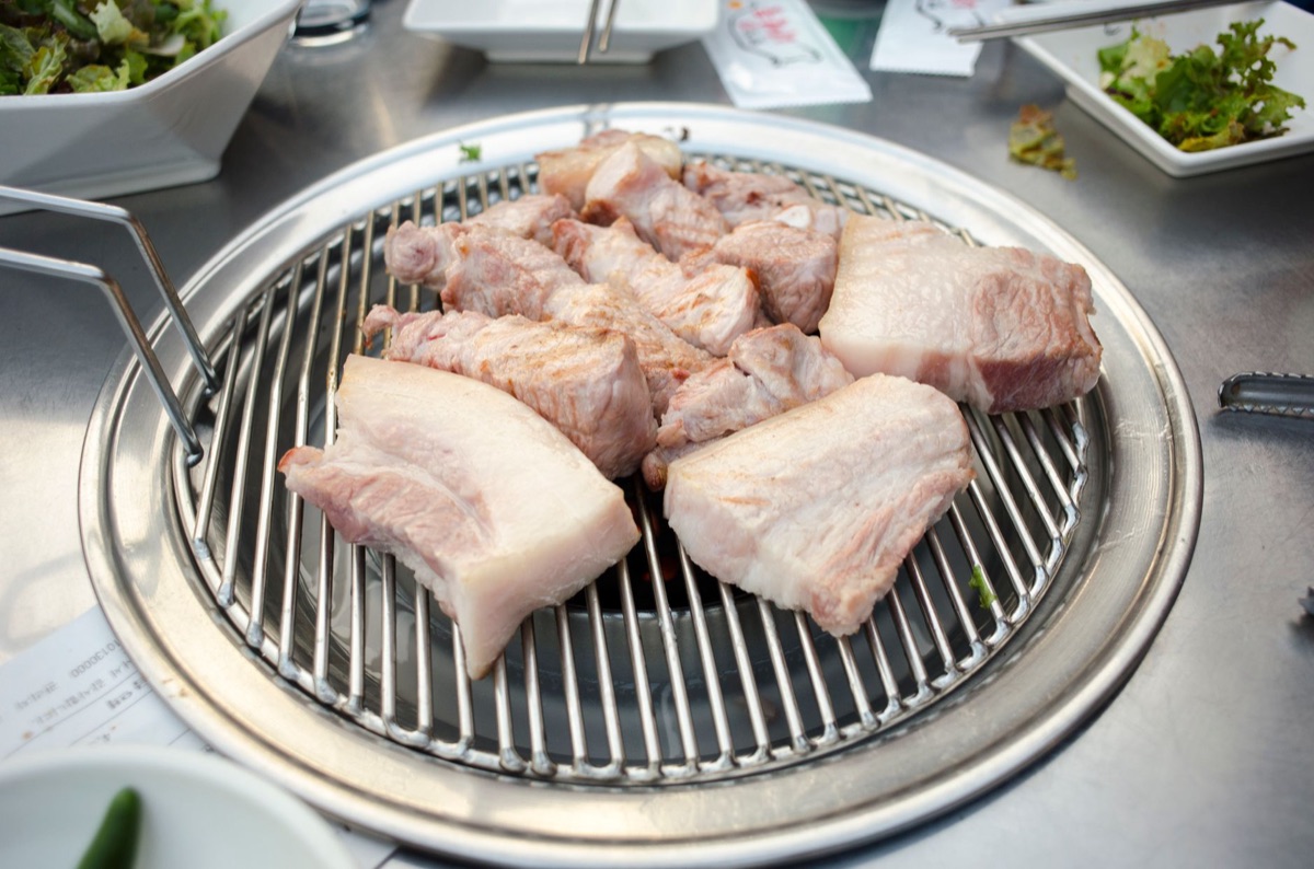高品質濟州黑豬肉料理擺盤