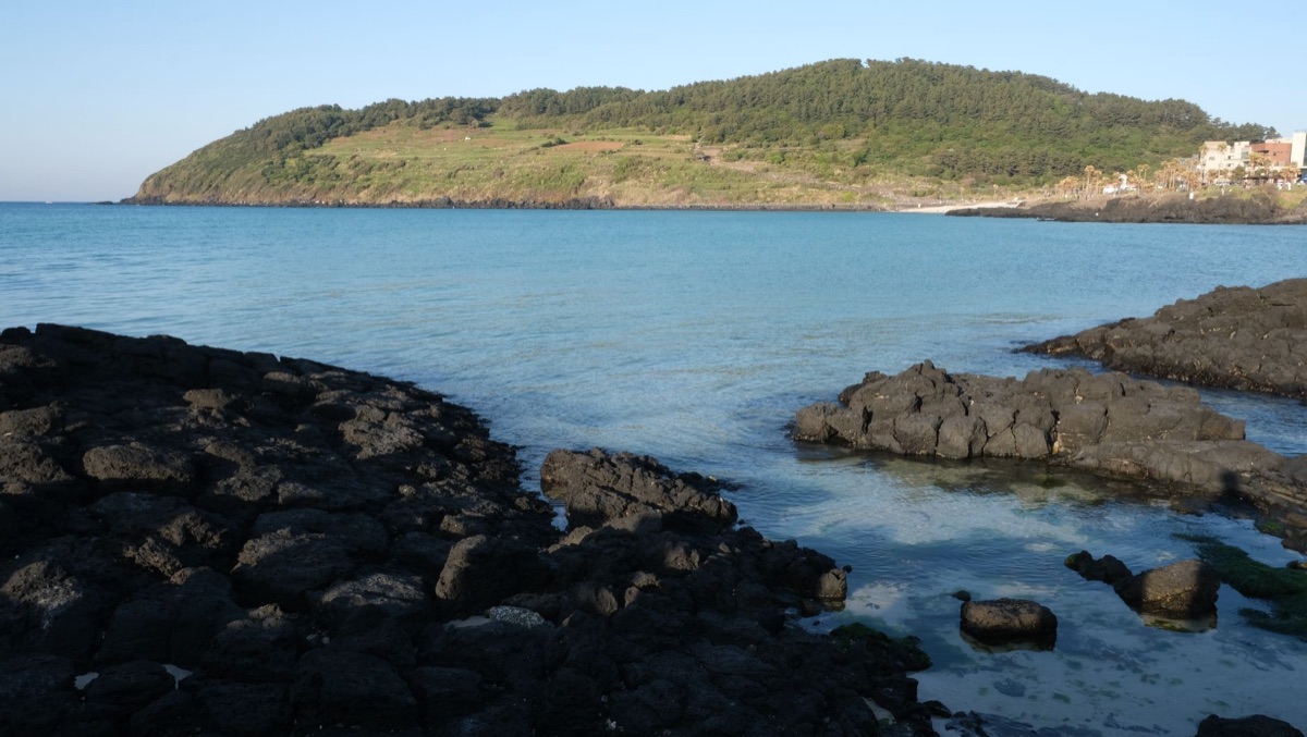 濟州島美麗的海濱景觀