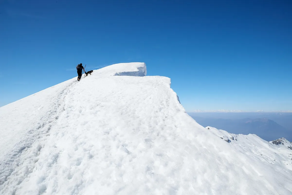 雪、山、自然、頂點、雪地、攀登、山脊、遠足、巡遊