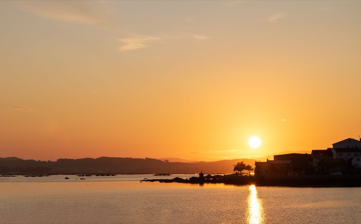 Sunset sunrise comparison at Jeju West Coast