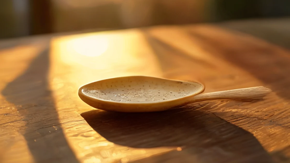 Yukari Spoon is een lepeltje van porcelaan met een handvat en een gebogen lichaam.